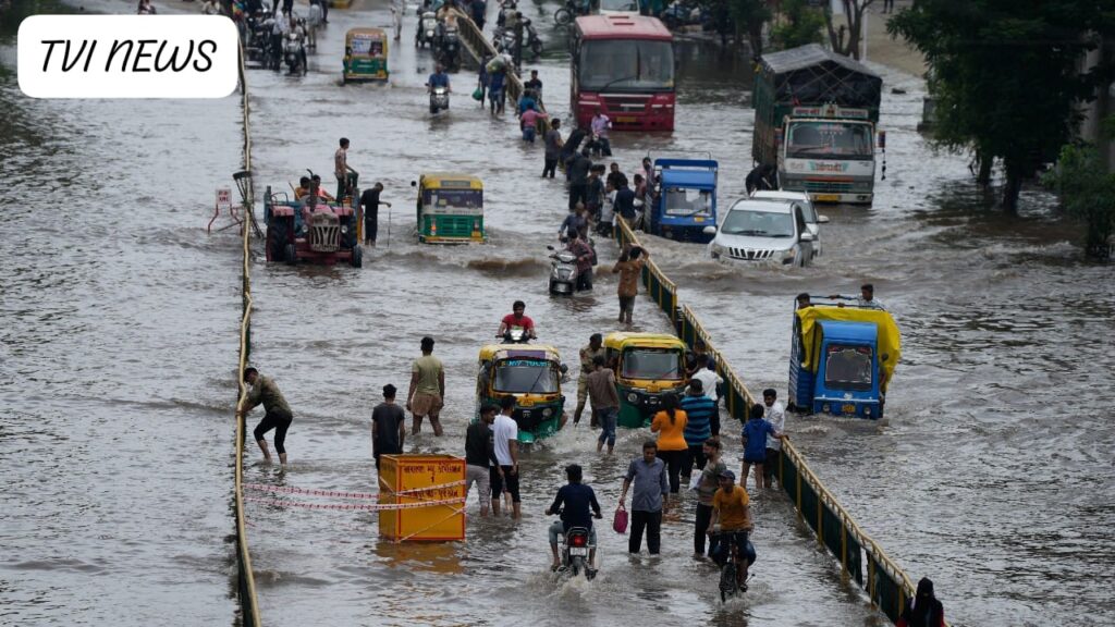 Heavy rainfall in india.
